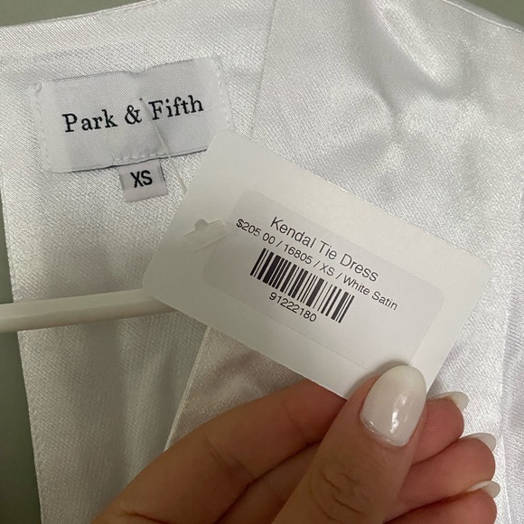 NWT Park & Fifth Kendal Tie Elegant White Dress - Picture 3 of 8